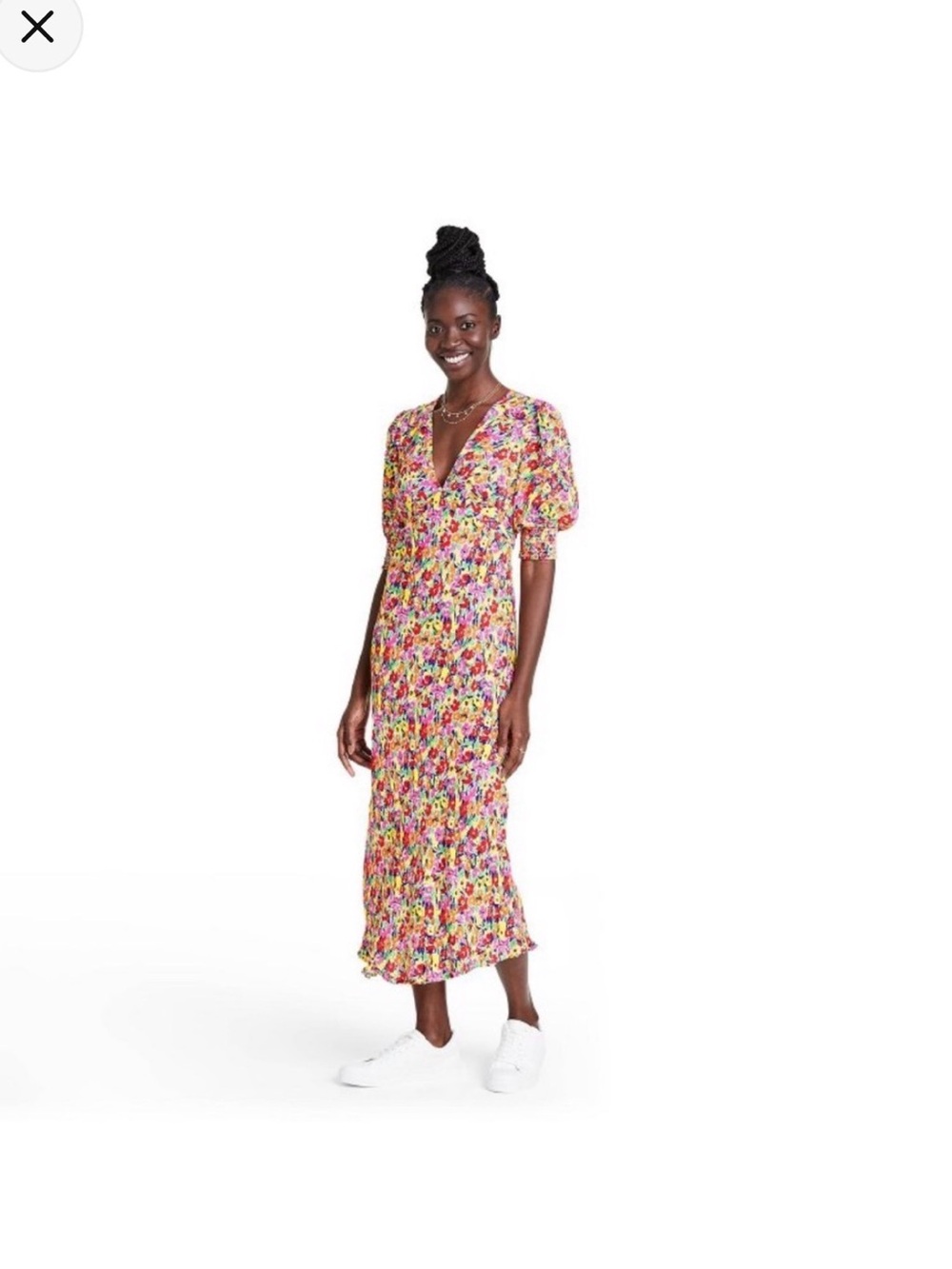 NWT Rixo x Target Floral Puff Sleeve Midi Dress